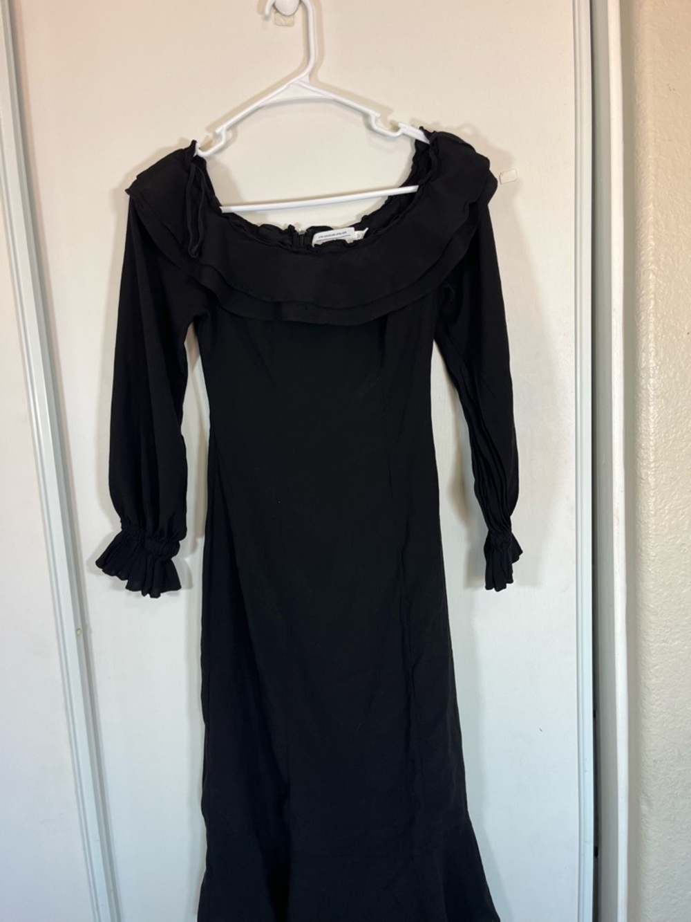 & Other Stories Layered Frill Tiered Black Maxi Dress Size 4 - Picture 3 of 8